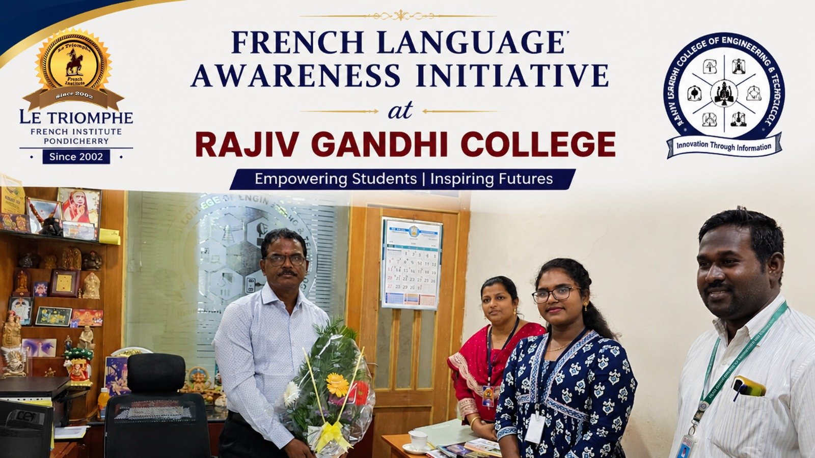 French class, DELF exam, TEF training, Le Triomphe Pondicherry, online course, French coaching India